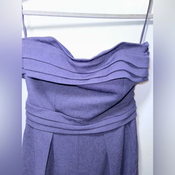 SAINTS & SECRETS Chosen Strapless Wide Leg Jumpsuit Navy Night out Party SMALL - Picture 4 of 11